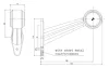 Foncsoros LED gumilámpa 12/24V hosszú ferde (P/F) JOBB