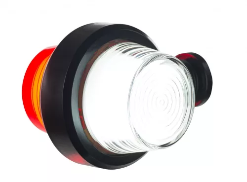 LED helyzetjelző gumilámpa (piros-fehér)
