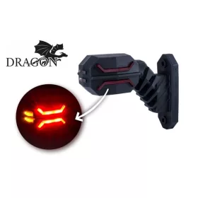 LED gumilámpa rövid ferde 12/24V DRAGON bal