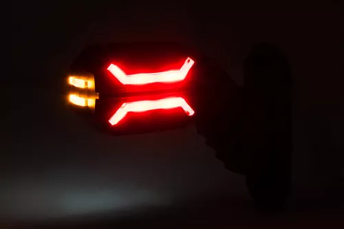 LED gumilámpa rövid ferde 12/24V DRAGON bal