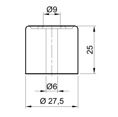 Gumiütköző kerek 27,5x25 mm