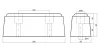 Gumiütköző trapéz 250x85x90mm