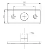 Helyzetjelző lámpa tartó téglalap 110x45mm