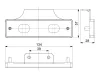 Helyzetjelző lámpa tartó téglalap 130x32mm