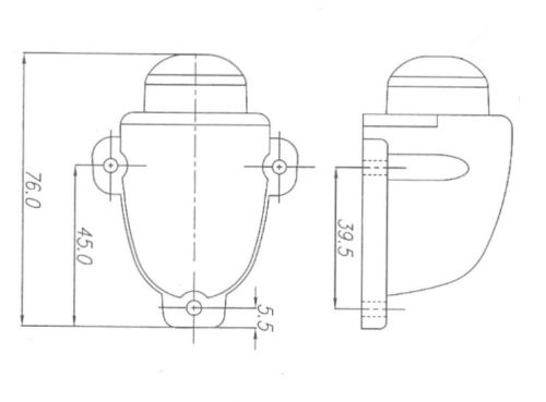 Helyzetjelző lámpa 12/24V (magasságjelző) 1 led fehér