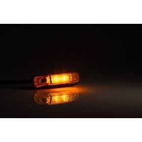 Helyzetjelző lámpa 12/24V (80x18mm) ledes, sárga