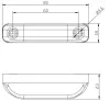 Helyzetjelző lámpa 12/24V (80x18mm) ledes, sárga