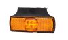 Helyzetjelző lámpa 12/24V (téglalap) középen ledes, sárga+tartó
