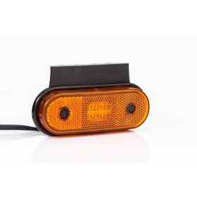 Helyzetjelző lámpa 12/24V (120x46mm) ledes, sárga+tartó