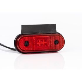 Helyzetjelző lámpa 12/24V (120x46mm) ledes, piros+tartó