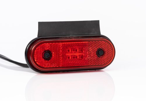 Helyzetjelző lámpa 12/24V (120x46mm) ledes, piros+tartó