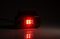 Helyzetjelző lámpa 12/24V (nagy téglalap) ledes, piros+tartó