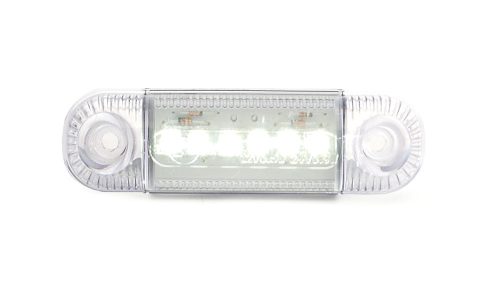 Helyzetjelző lámpa 12/24V (84x24mm) 6 ledes, fehér
