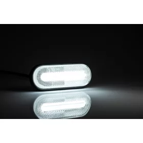 Helyzetjelző lámpa 12/24V (126x51) 12 ledes FEHÉR