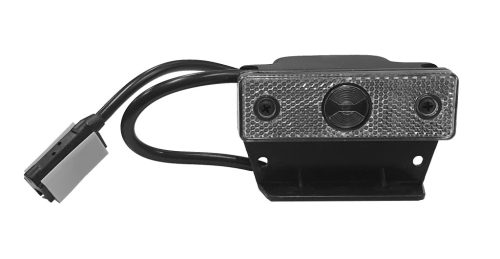 LED helyzetjelző lámpa 24V (95x30) fehér, tartóval