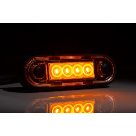 SÁRGA LED helyzetjelző 84x28mm 12/24V VÍZTISZTA