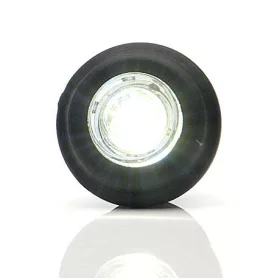 Mini LED helyzetjelző lámpa gumi házban 12/24V FEHÉR