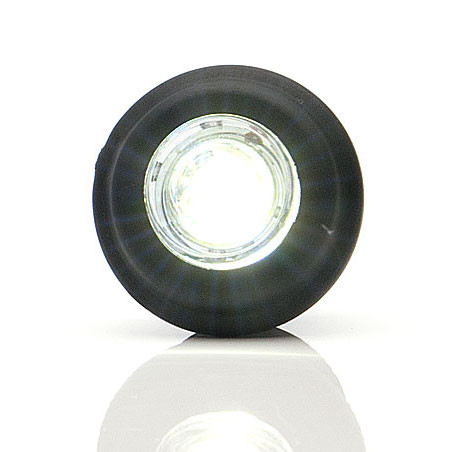Mini LED helyzetjelző lámpa gumi házban 12/24V FEHÉR