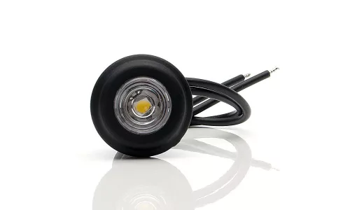 Mini LED helyzetjelző lámpa gumi házban 12/24V FEHÉR