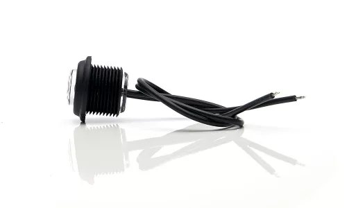 Mini LED helyzetjelző lámpa gumi házban 12/24V FEHÉR