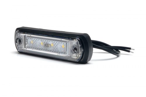 FEHÉR LED helyzetjelző lámpa (110x31) 12/24V VÍZTISZTA