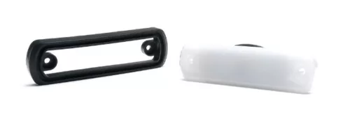 FEHÉR LED helyzetjelző lámpa (110x31) 12/24V OPÁL BÚRÁVAL
