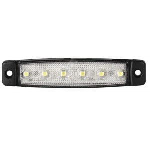 LED helyzetjelző lámpa 12V (kicsi, lapos) fehér 