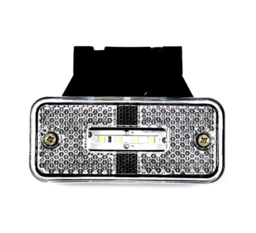 Prizmás LED helyzetjelző tartóval 12/24V (108x48) FEHÉR