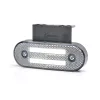 LED helyzetjelző lámpa 12/24V (ovális) Csíkos Fehér