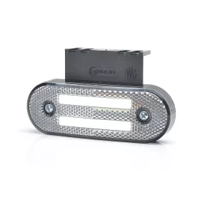 LED helyzetjelző lámpa 12/24V (ovális) Csíkos Fehér