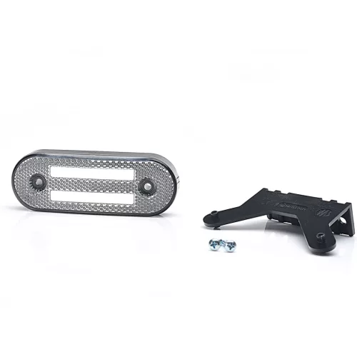 LED helyzetjelző lámpa 12/24V (ovális) Csíkos Fehér