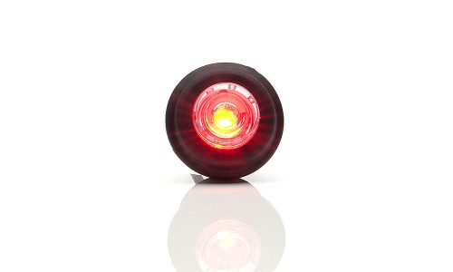 Mini LED helyzetjelző lámpa gumi házban 12/24V PIROS