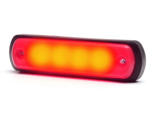 LED helyzetjelző lámpa (110x31) 12/24V piros, opál