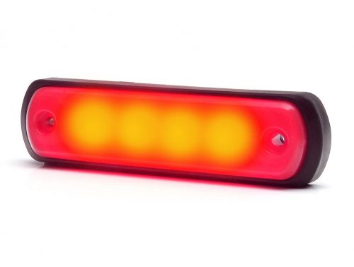 PIROS LED helyzetjelző lámpa (110x31) 12/24V OPÁL BÚRÁVAL