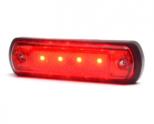 PIROS LED helyzetjelző lámpa (110x31) 12/24V VÍZTISZTA