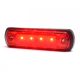 LED helyzetjelző lámpa (110x31) 12/24V piros, kristály