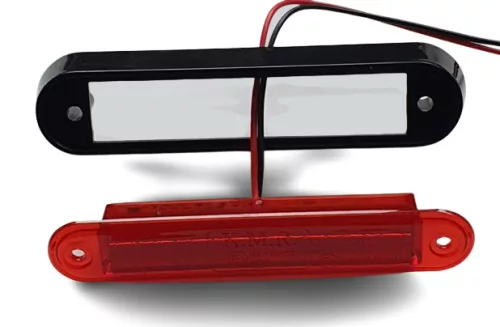 LED helyzetjelző lámpa (140x34mm) 12/24V piros