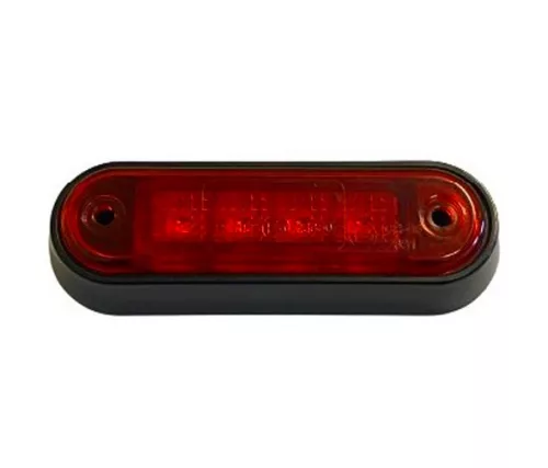 LED helyzetjelző lámpa (100x34mm) 12/24V piros