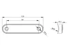 PIROS LED helyzetjelző 120x28mm 12/24V FÜST BÚRÁVAL
