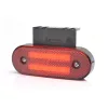 LED helyzetjelző lámpa 12/24V (ovális) Csíkos Piros