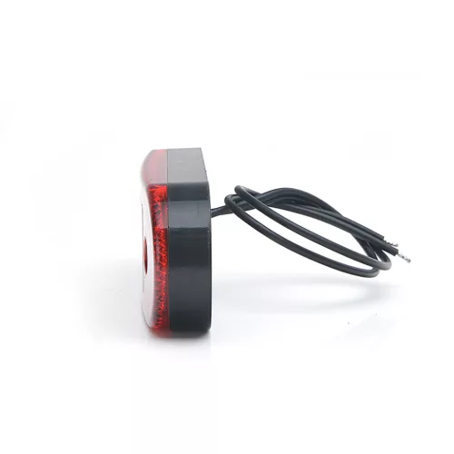 LED helyzetjelző lámpa 12/24V (ovális) Csíkos Piros