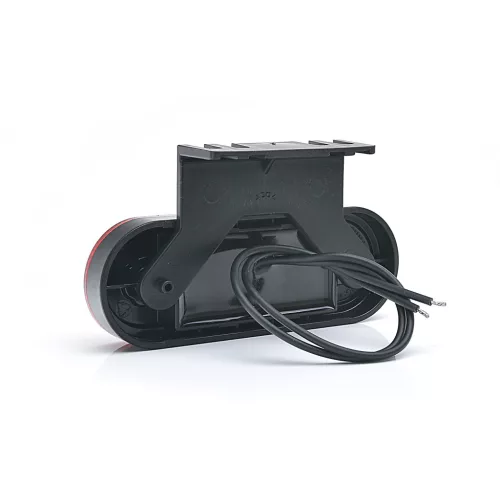 LED helyzetjelző lámpa 12/24V (ovális) Csíkos Piros