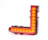 LED helyzetjelző lámpa Sarokra 12/24V Piros, Fekete búrával