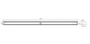 LED helyzetjelző lámpa (535x28mm) 12/24V Piros