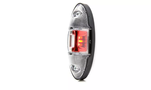 Szélességjelző lámpa 12/24V (ovál) LED piros-fehér