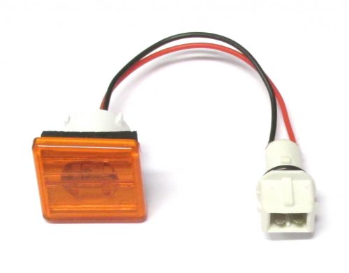 LED helyzetjelző lámpa 12/24V (kicsi, trapéz) sárga