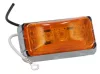 LED helyzetjelző lámpa 12/24V (ívelt trapéz) sárga, KRÓMOZOTT