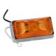 LED helyzetjelző lámpa 12/24V (ívelt trapéz) sárga, KRÓMOZOTT