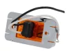 LED helyzetjelző lámpa 12/24V (ívelt trapéz) sárga, KRÓMOZOTT