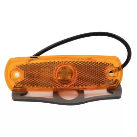 LED helyzetjelző lámpa buszra ovál sárga 12/24V